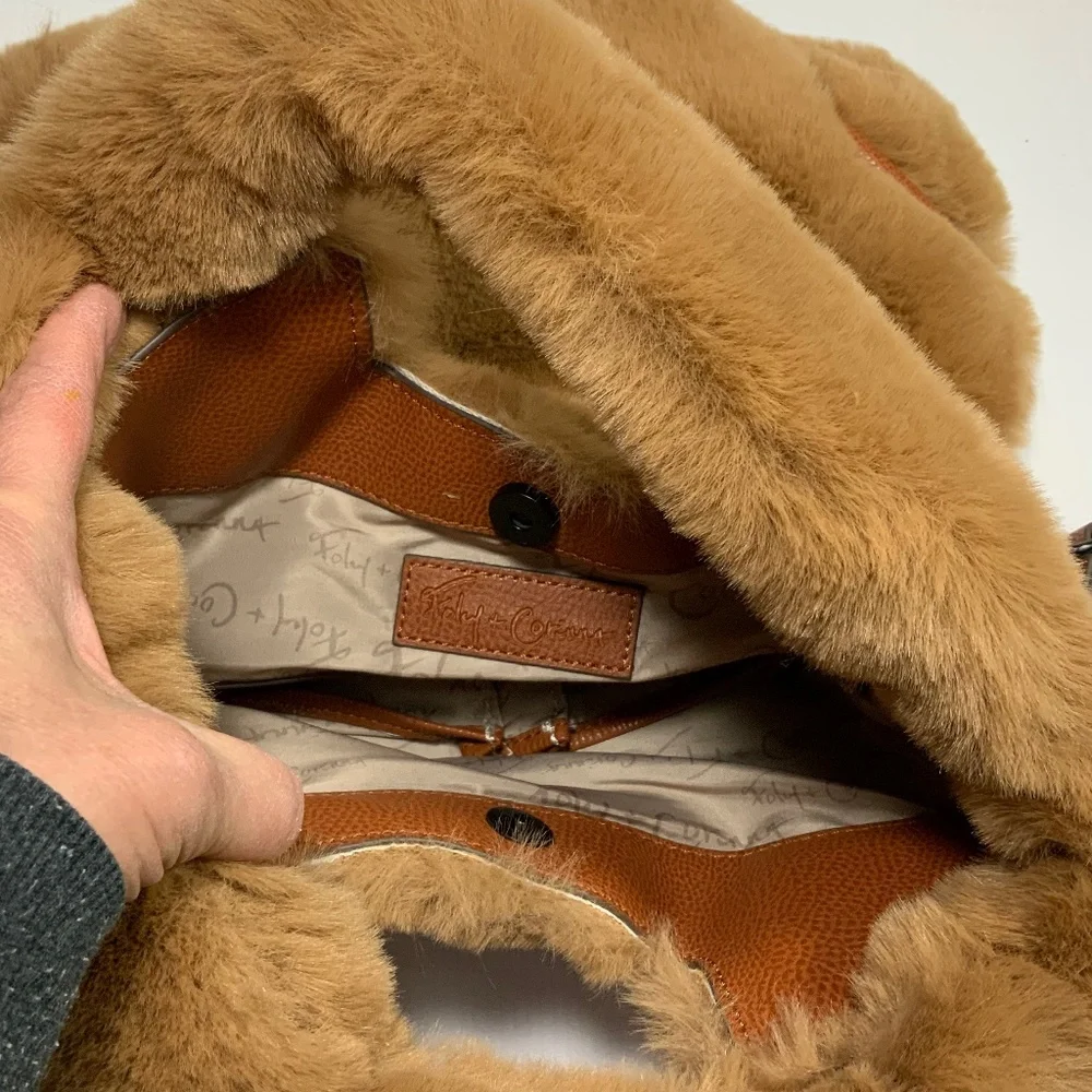 NWT - Foley + Corinna Faux Fur Tan Purse - Picture 4 of 8